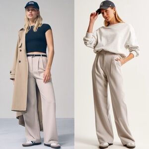 Abercrombie & Fitch Tailored Wide Leg Trousers • size Small